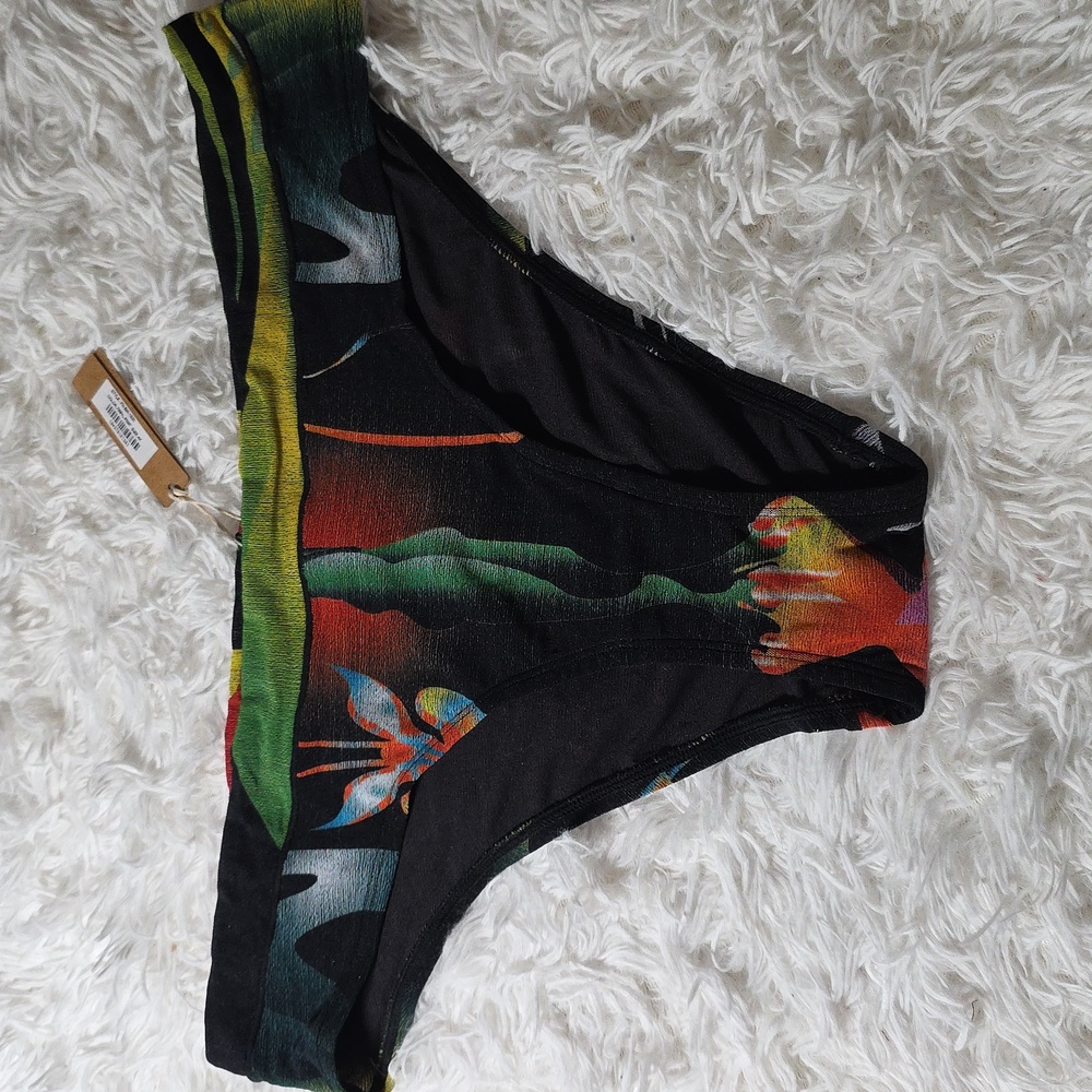 SKIMS Summer Mesh Bikini Brief Firpal Print 4X NWT